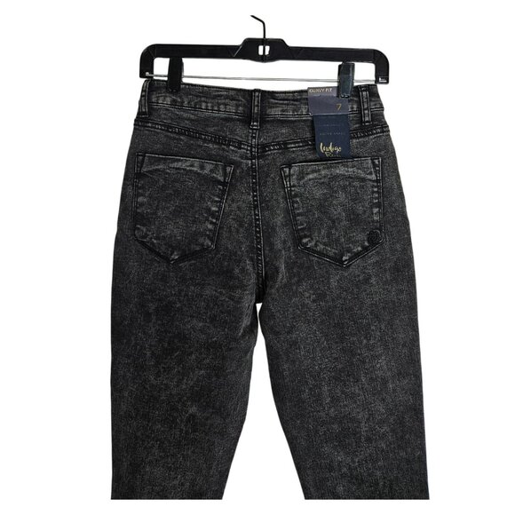 Indigo Rein Curvy Fit High Rise Skinny Jeans Size 7 Black Denim Womens - Picture 6 of 13